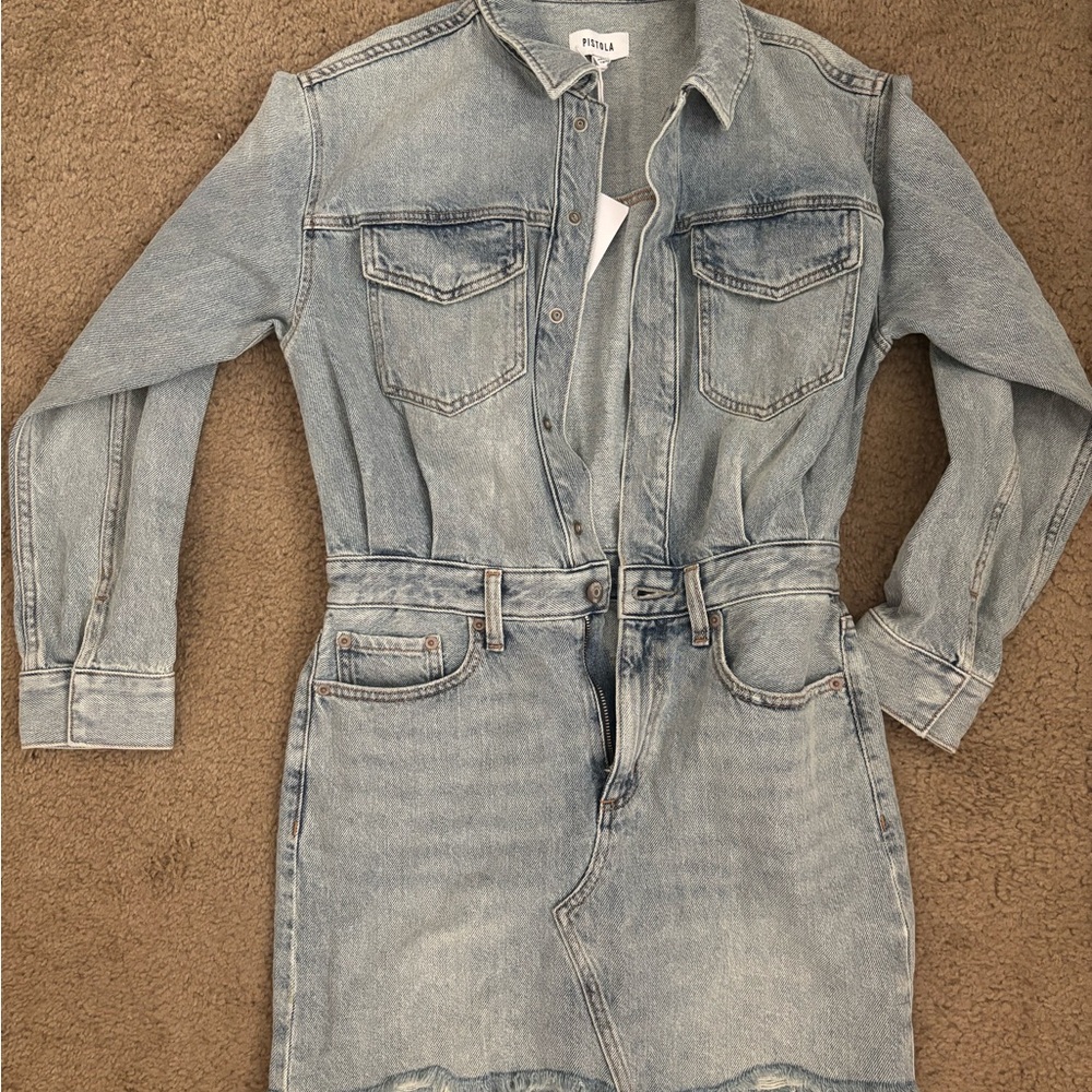 Pistola Light Blue Denim Mini Dress